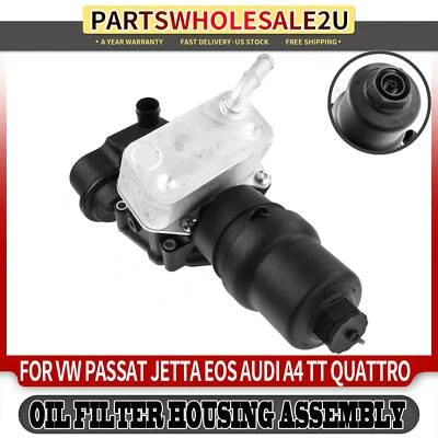 Conjunto de enfriador de aceite de motor para Volkswagen Jetta Passat GTI Audi A4 TT Quattro A3 Foto 1 de 4