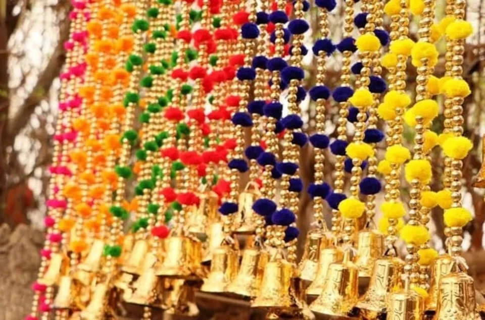 Pompón indio multicolor Navidad decoración boda Mehndi lote al por mayor 5 piezas Foto 1 de 4