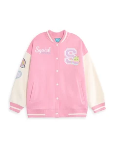 Chaqueta Universitaria Squishmallows Rosa Squish Squad Niñas - Imagen 1 de 10