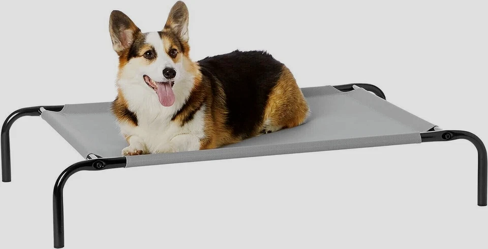 AmazonBasics Cooling Elevated Pet Bed Medium 43 .5 Inches Grey