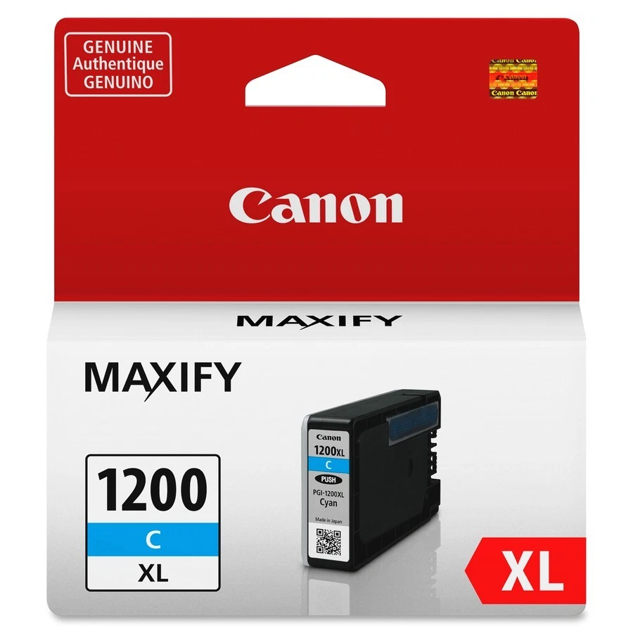 Canon PGI-1200 XL Cyan Pigment Ink Tank #9196B001 Open Box