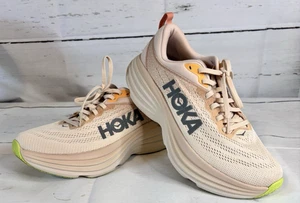 Zapatilla deportiva acolchada Hoka One Bondi 8 crema y vainilla para mujer talla 9 B - Imagen 1 de 11