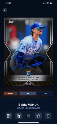 DIGITAL Topps Bunt Major League Magic Bobby Witt Jr. Signature - Image 1 of 2