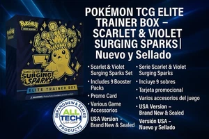 Pokémon SURGING SPARKS - ETB - Elite Trainer Box - Factory Sealed - Picture 1 of 7