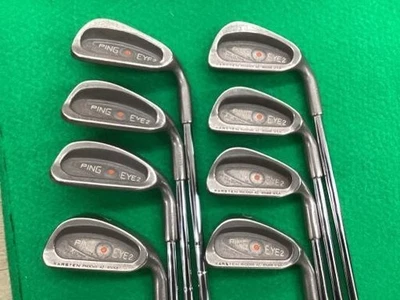 Ping EYE 2 Stainless 9S Orange Dot Iron Set 3-PW(8Clubs) Flex UNI ZZ LITE Steel - Image 1 of 4