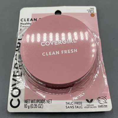 CoverGirl Clean Fresh Healthy Look Pressed Powder 140 Light Pale NEW Damaged Box - Image 1 of 4