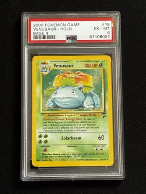 2000 ПОКЕМОН БАЗОВЫЙ НАБОР 2 #18 VENUSAUR-HOLO PSA 7 - Изображение 1 из 2