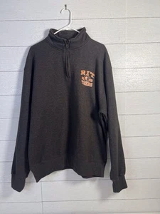 RIT Rochester Institute Of Technology Sweatshirt mit 1/4-Reißverschluss Large JanSport grau  - Bild 1 von 6