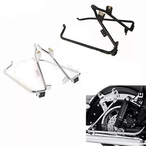 Saddle bag Support Bars Mounts Bracket Motorcycle Fits For Harley Road Glide - Foto 1 di 12