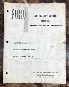 1961 Ford 84" Rotary Cutter 906 Owner Operator Assembly Manual Instructions - Picture 1 of 8