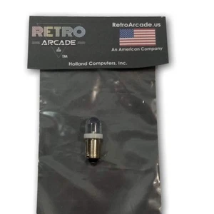 White Pinball 6.3 Volt LED Round Replacement Bulbs 44/47 Bayonet Base BA9S, US - Picture 1 of 1