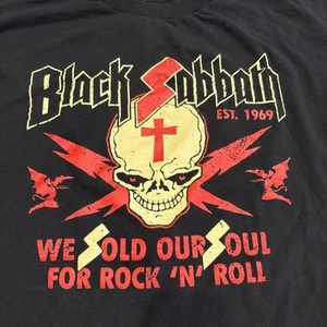 BLACK SABBATH We Sold Our Soul For Rock Shirt 2XL Skull Dragon Black Cross - Picture 1 of 15