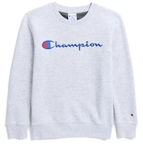 New $28 Champion Big Kids Fleece Sweatshirt Embroidered Signature Logo M 10-12 - Picture 1 of 7