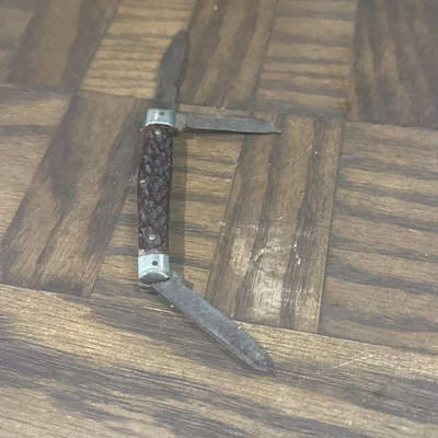 RARO Vintage OLSEN KNIFE CO 3 Lâminas Solingen Alemanha Faca de Bolso Multi Ferramenta - Imagem 1 de 4