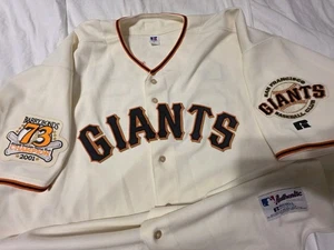 Barry Bonds San Francisco Giants 73rd Home Run HR Russell Authentic Jersey Sz 56 - Picture 1 of 11