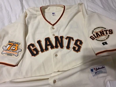 Camiseta deportiva Barry Bonds San Francisco Giants 73rd Home Run HR Russell auténtica talla 56 Foto 1 de 4