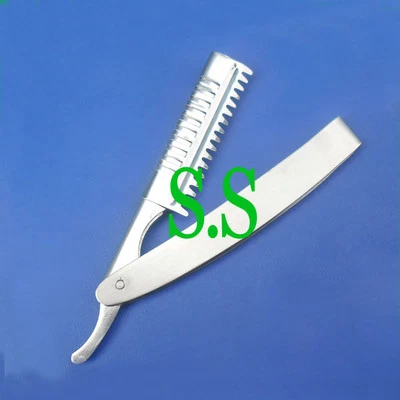 Stainless Steel Barber Thinning Straight RAZOR Shaving Hair Cut Sharper B-754 - Image 1 of 3