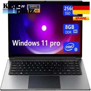 16" Laptop 8GB DDR4 256GB SSD, 9000mAh WLAN Webcam - Bild 1 von 10