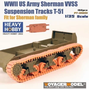 Heavy hobby 1/35 PT-35051 WWII US Army Sherman VVSS Suspension Tracks T-51 - Picture 1 of 5