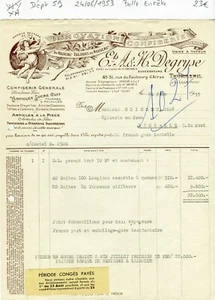 Dépt 59 - Thumesnil 51 Rue du Fbg d'Arras  - Belle Entête d'une Confiserie  1953 - Picture 1 of 1