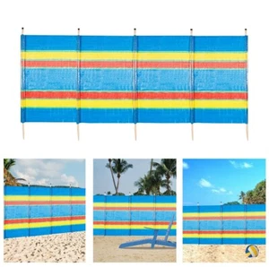 Wind Breaker Windbreaker 4/5/6/8/10 Wooden Poles Garden Holiday Beach Sun Shade - Picture 1 of 13