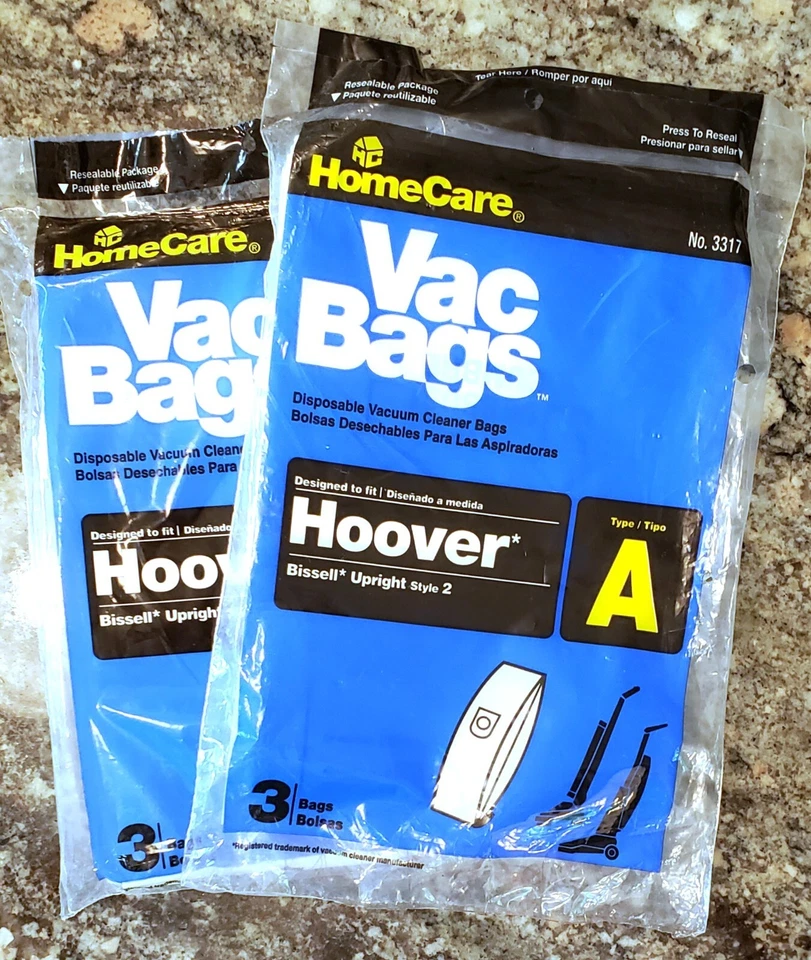 5 bolsas de vacío nuevas - se adapta a aspiradoras verticales Hoover y Bissell - tipo A Foto 1 de 1