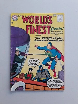 World's Finest Comics 94 DC 1958, Silver Age Superman, Batman  - Image 1 of 3