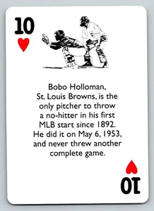 Tauschkarte MLB Baseball Trivia Fahrrad Sport Sammlung Ten of Hearts - Bild 1 von 2