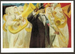 A.Refregier 1968 Russian postcard Procession on Street Antiracism Ku Klux Klan - Picture 1 of 2