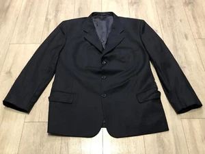 BALMAIN Super 100's Blazer Jacket Blue Pure Wool Mens 60 R Drop N NICE - Picture 1 of 11