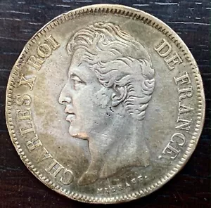 Charles X - 5 Francs 1827 W Lille - Picture 1 of 2