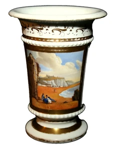 Porzellanvase, Englisch, Hastings, England, American Ground Spill, 4,5"t, c1835 - Bild 1 von 12