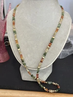 VTG 26” NAPIER MULTI COLOR LUCITE SQUARE BEADED NECKLACE - Costume Jewelry - Image 1 of 4