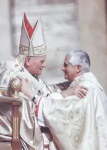 POPE BENEDICT & JOHN PAUL GLOSSY POSTER PICTURE PHOTO PRINT BANNER catholic 8728 - Picture 1 of 1