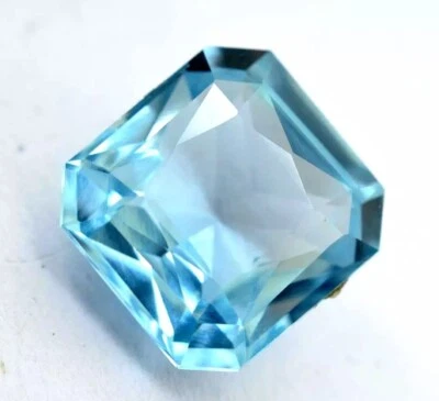 VVS Aguamarina Azul Cielo Corte Cuadrado 8+ Ct Piedra Preciosa Natural Suelta Certificado EGL Foto 1 de 4