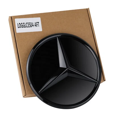 Insignia de parrilla delantera emblema negro brillante para Mercedes Benz GLC GLE GLS 2020-2022 Foto 1 de 4
