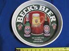 Vintage Becks Bier Beer Metal Tray German Import Used 13 inch