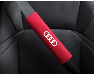 2pcs Red Seatbelt Safety Belt Seat Belt Cover Shoulder Pads Audi all Models