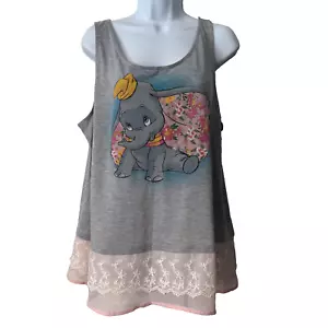 Disney Boutique Baby Dumbo Floral Lace Tank Top Womens Size XX Large NWT - Picture 1 of 7