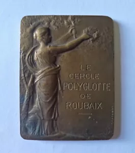 Antigua medalla de bronce francesa de la Primera Guerra Mundial de 1913 - otorgada a Monsieur C.H. Bellamy - Imagen 1 de 10