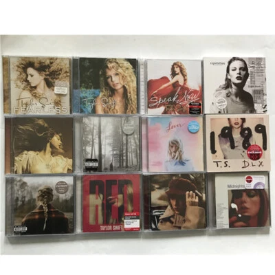 Taylor Swift 12 Album Packages Including 2022 New Album CD Midnight Album Set - Image 1 of 2