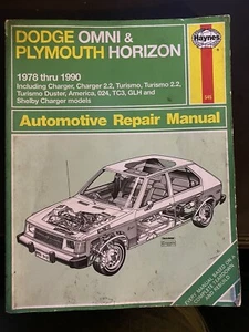 Haynes Auto Repair Manual #545 Dodge Omni Charger Plymouth Horizon 1978-1990  - Bild 1 von 2