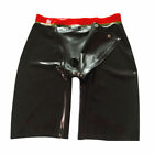 100% Latex Rubber Schwarz&Rot Boxer Shorts/Pants Tight 0.45mm Höschen Zip S-XXL
