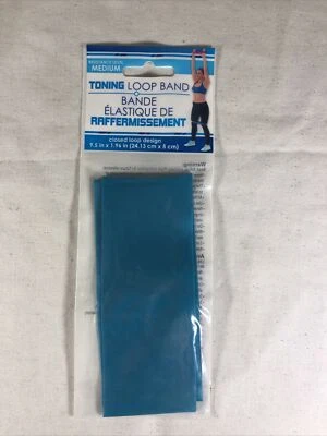 NUEVO Ejercicio de tonificación banda de bucle de resistencia media - 9,5" x 1,96" azul claro Foto 1 de 3