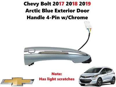 Manija de puerta exterior azul ártico Chevy Bolt 2017 2018 2019 4 pines con cromo Foto 1 de 4