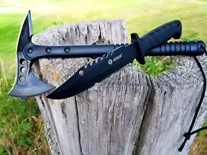 Beil + Messer Axt Knife Tomahawk Bowie Buschmesser Jagdmesser Hunting Outdoor - Bild 1 von 3