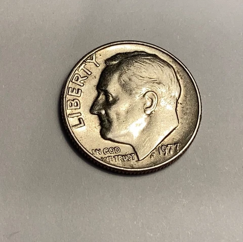 1977 dime rare, satin, no mint mark, 2.3 gr Cover
