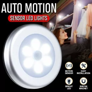Bright LED Motion Sensor Light In/Outdoor Wall Stair Shed Lamp Battery Type - Picture 1 of 7