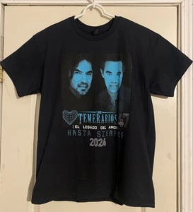 Los Temerarios Band Tour Unisex Large Merch 2024 Shirt doppelseitig - Bild 1 von 2