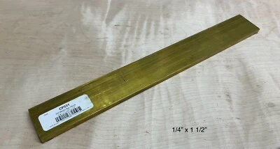 Cuchillo hágalo usted mismo placa de fresado C360 barra plana de latón macizo 12" de largo 1/4" x 1-1/2" Foto 1 de 2